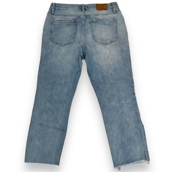 J. Crew Women's Slim Broken-In Boyfriend Fray Hem Jeans, Blue, Size 29 - Picture 2 of 11